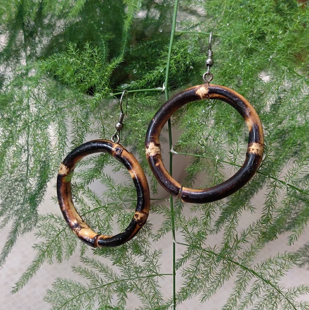 Bamboo Hoop Earrings